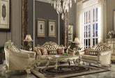 Vendome II Bone PU & Gold Patina Sofa Model 53120 By ACME Furniture